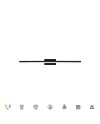 MORNE * APLIQUE IP44 NEGRO 12W